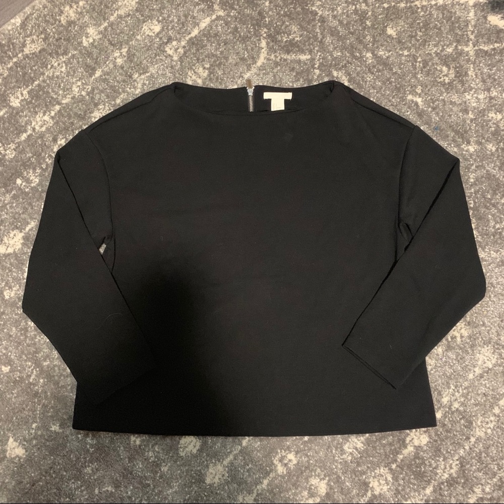 HM zipper back oversized top in S
